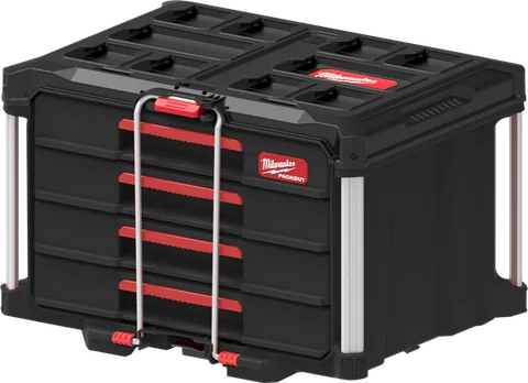 Milwaukee PACKOUT værktøjskasse · 4 skuffer