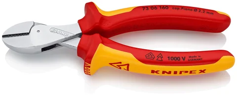 Knipex X-Cut VDE skævbider · 160 mm