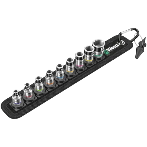 Wera Belt A 1 Zyklop topnøgleindsats-sæt, med holdefunktion, 1/4"-tilslutning, 10 dele