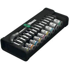 Wera 8100 SA 8 Zyklop Metal-skraldesæt, omskiftergreb, 1/4"-tilslutning, metrisk, 28 dele · produktfoto 2